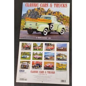 Lot of 2 ULine 2019 Calendars - 1 Sealed New, 1 Opened Classic Cars & Trucks